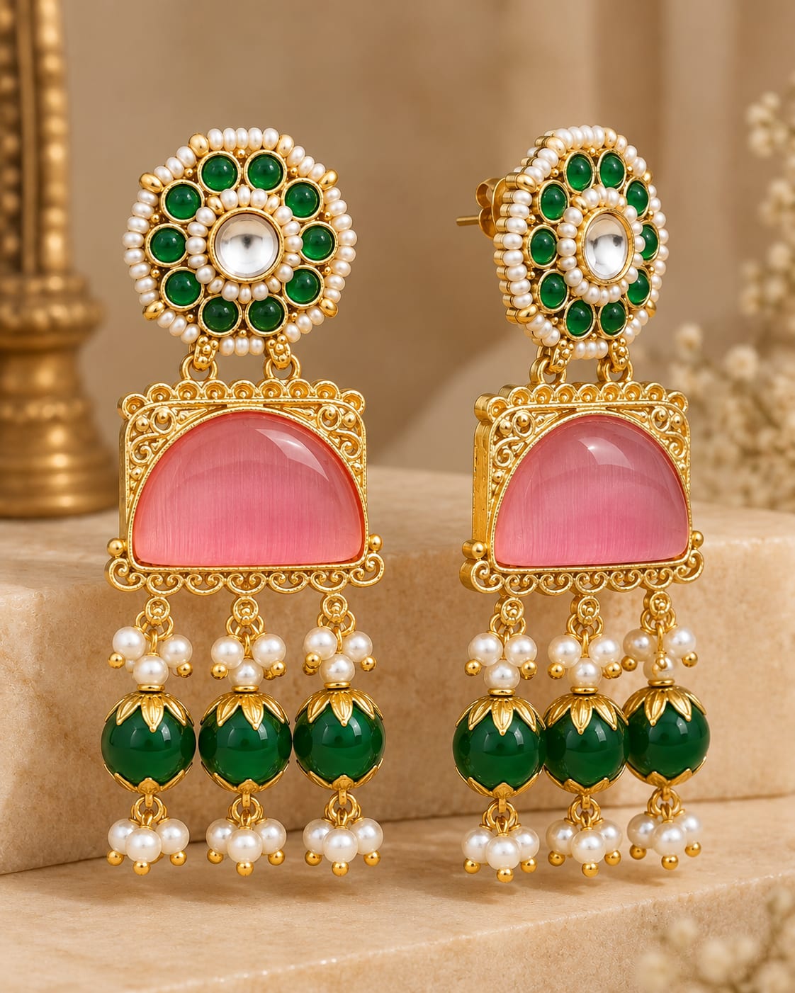 Gulnaaz Premium Gold Plated Danglers