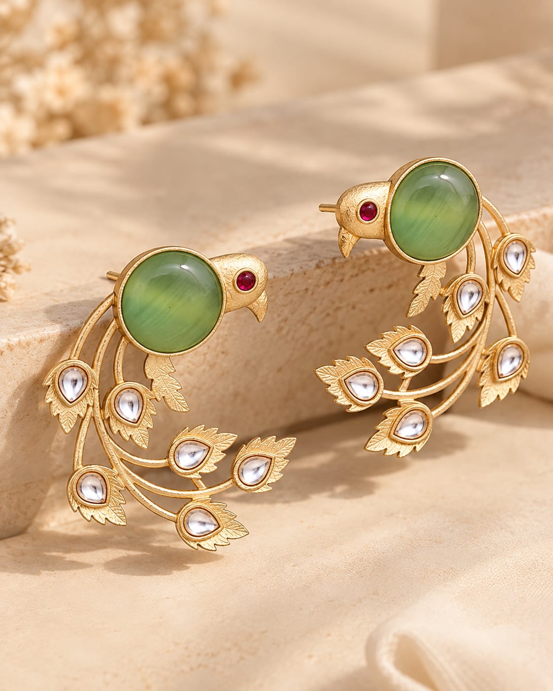 Panchi Premium Gold Stud Earrings