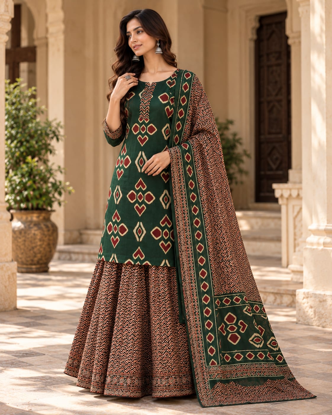 Jaipuri Gopi Cotton Lehenga Set
